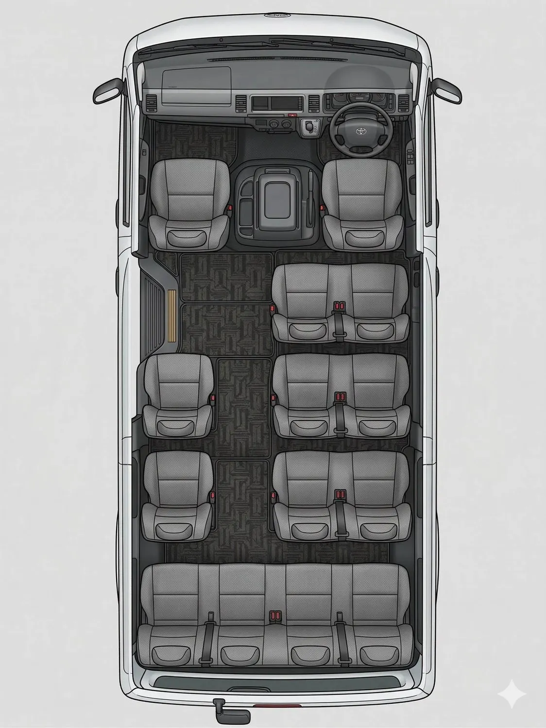 Hiace 14座行李廂