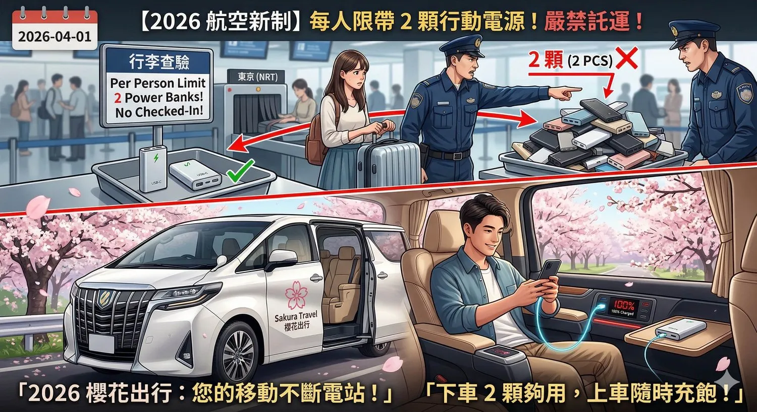 【2026 航空新制】搭機限帶 2 顆行動電源！華航、長榮、星宇正式實施：電力焦慮怎麼辦？