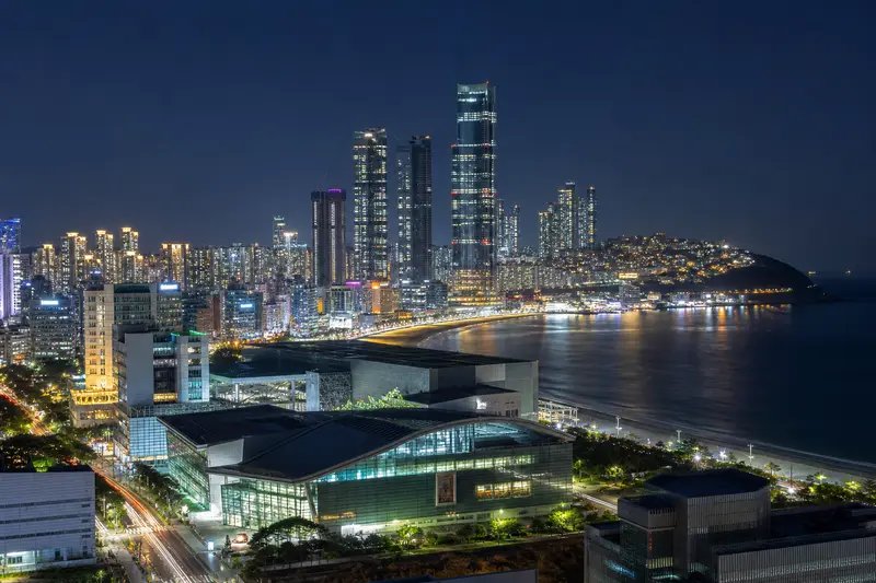 海雲台／Centum City 夜景與飯店林立區