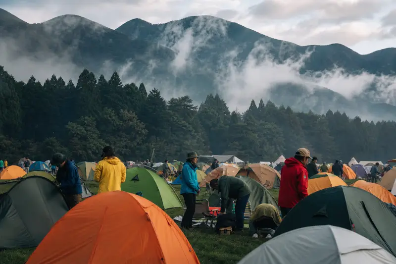 Fuji Rock 音樂祭山區露營區與帳篷