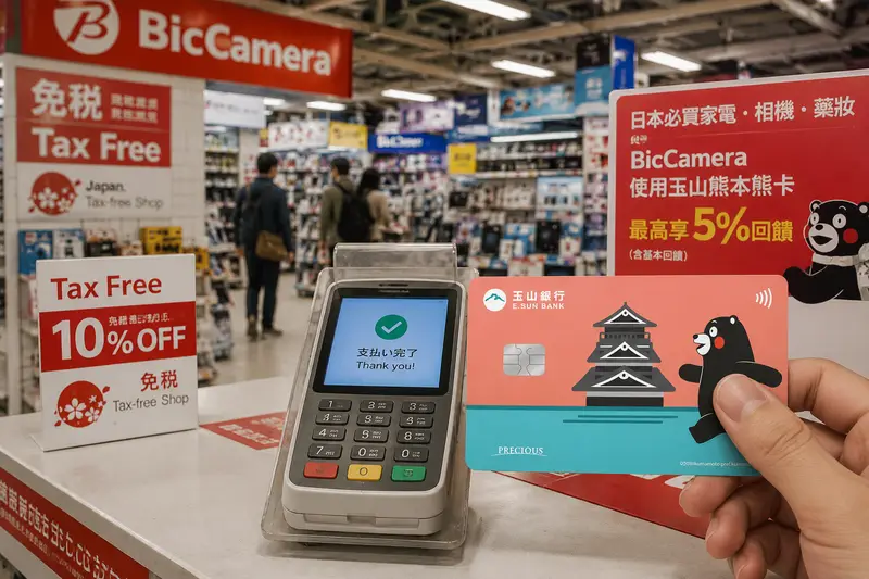 熊本熊卡與指定商店BicCamera招牌合成情境