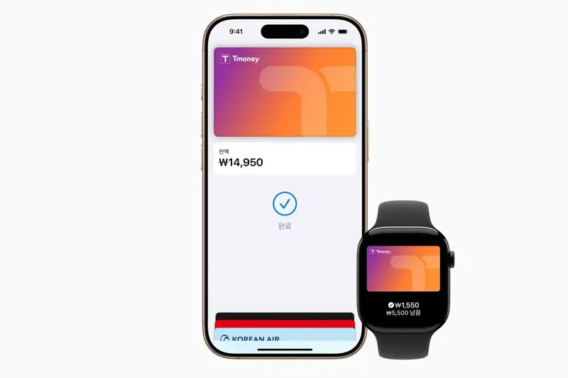 iPhone Apple 錢包加入 T-money 交通卡畫面