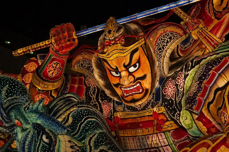 青森睡魔祭燈籠特寫