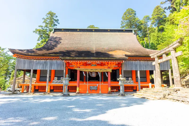 英彥山神宮奉幣殿的入母屋造大殿，元和二年細川忠興再建