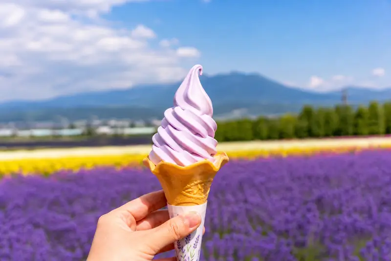 薰衣草霜淇淋・富良野蜜瓜