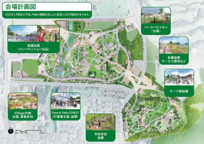 五大主題村與展館示意