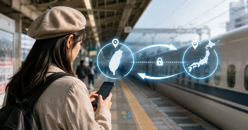 手機畫面顯示網銀 App 偵測到海外登入的警示訊息示意圖