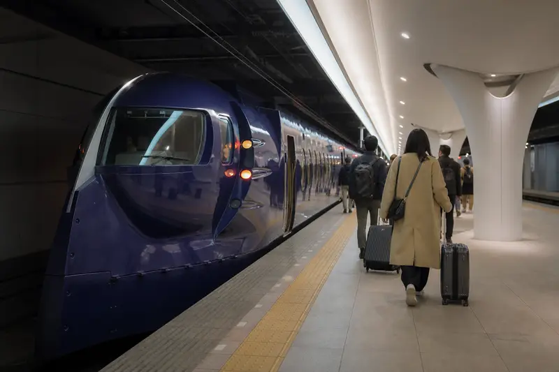 南海電鐵特急列車適合從關西機場前往大阪難波。