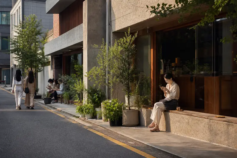 首爾聖水洞咖啡廳街景，適合醫美後安排低強度慢旅行。