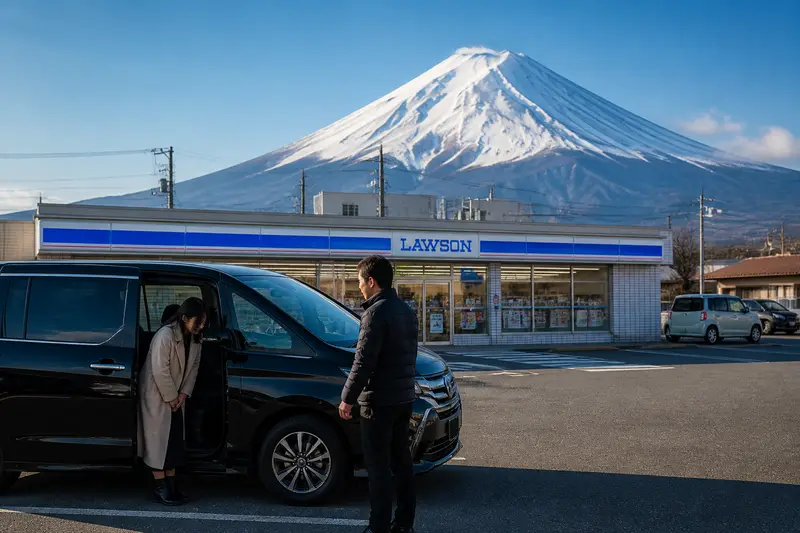 櫻花出行富士山冬季包車：中文司機與備冬季胎的舒適車輛