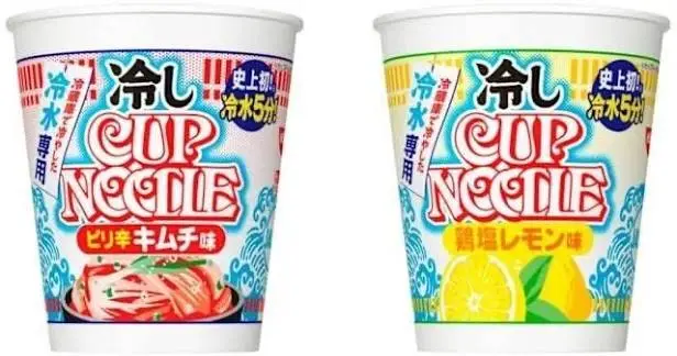 日清冷水泡麵香辣泡菜與雞鹽檸檬兩款口味