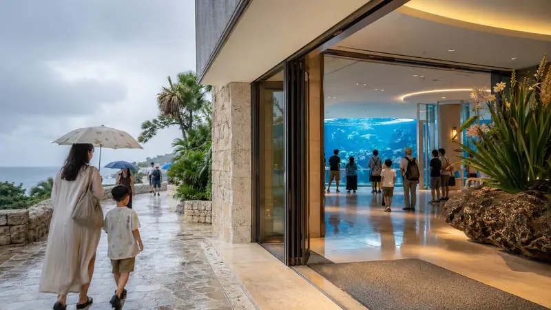 沖繩雨天旅遊可安排 DMM 水族館的情境圖