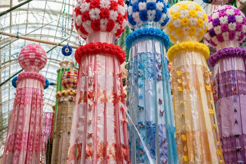 仙台七夕祭吹流特寫