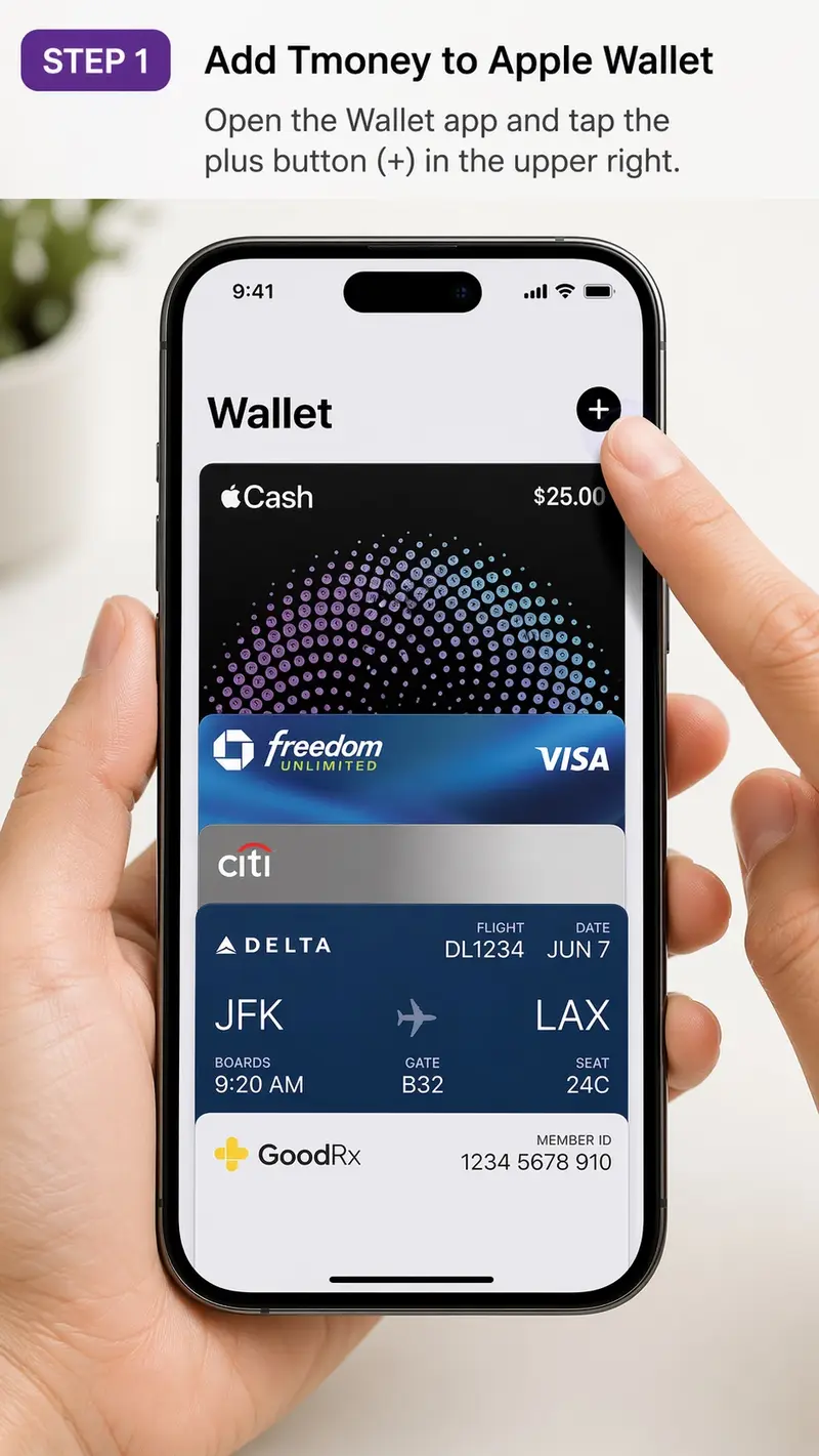 iPhone Wallet 點加號新增 Tmoney 教學