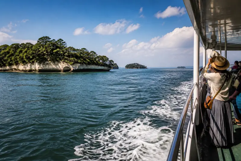 松島灣觀光船與島嶼群