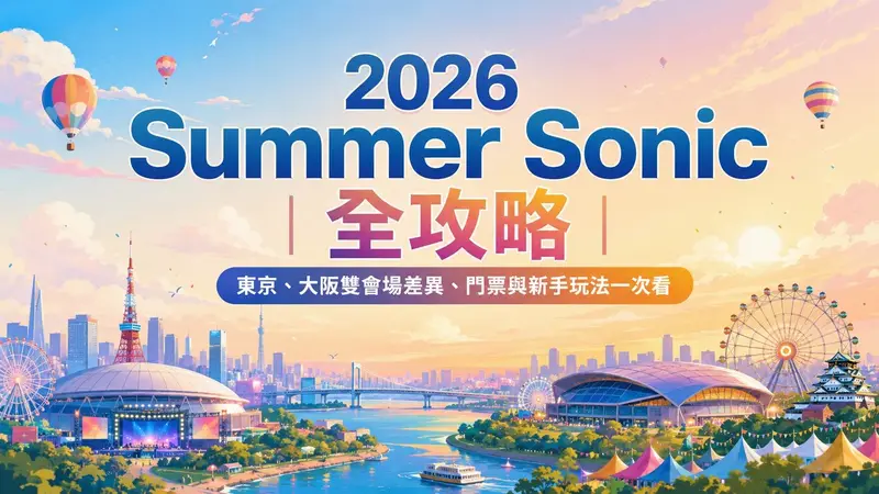 2026 Summer Sonic 全攻略｜25 週年三天制、東京大阪差異、門票、Jennie 與新手玩法一次看
