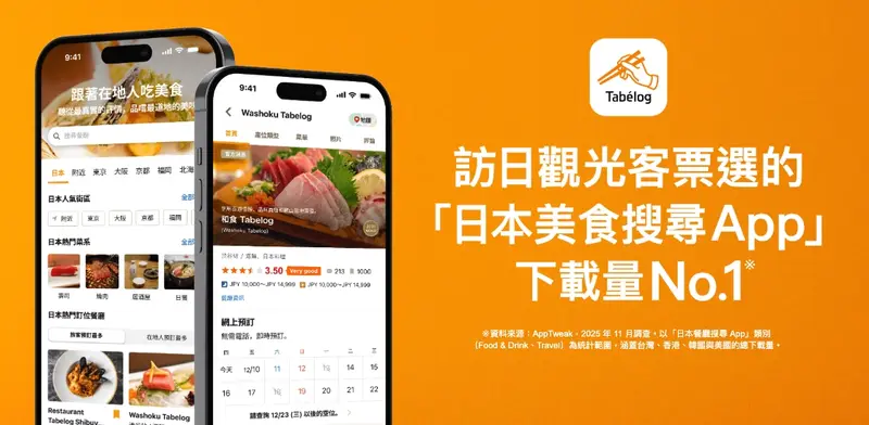 Tabelog 多語言 App 訂位畫面：選日期、人數、時段的流程