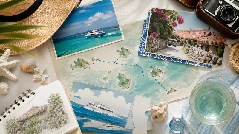 竹富島一日遊與慢旅行規劃概念圖