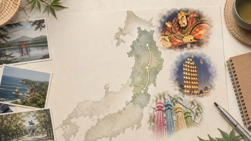 東北三大祭行程規劃比較示意