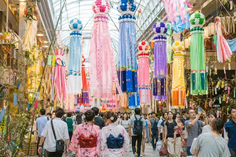 仙台七夕祭商店街大型彩飾
