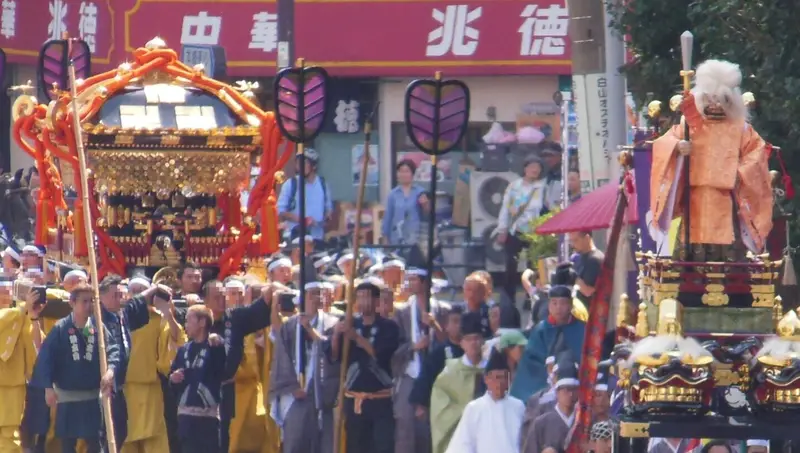宮神輿巡行谷根千街頭示意圖