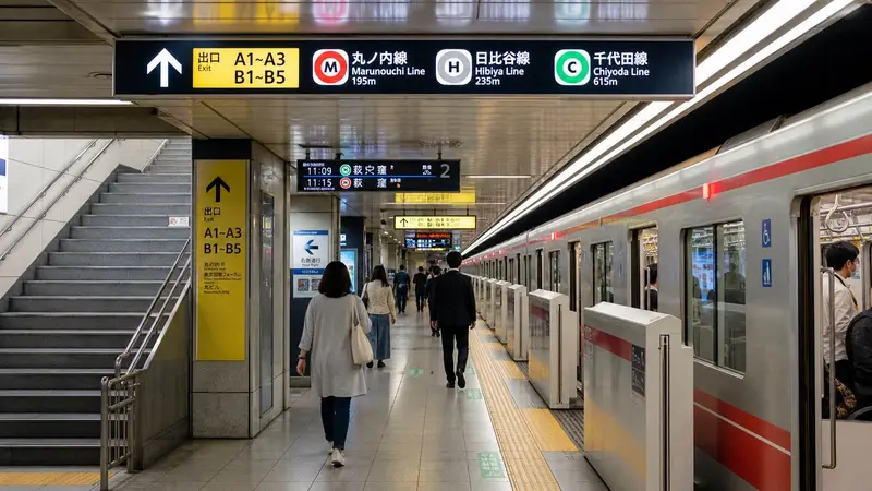 東京 Metro 與都營地下鐵代表圖