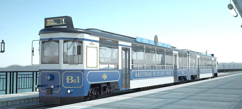 海雲台藍線公園海岸列車與 Busan X the SKY