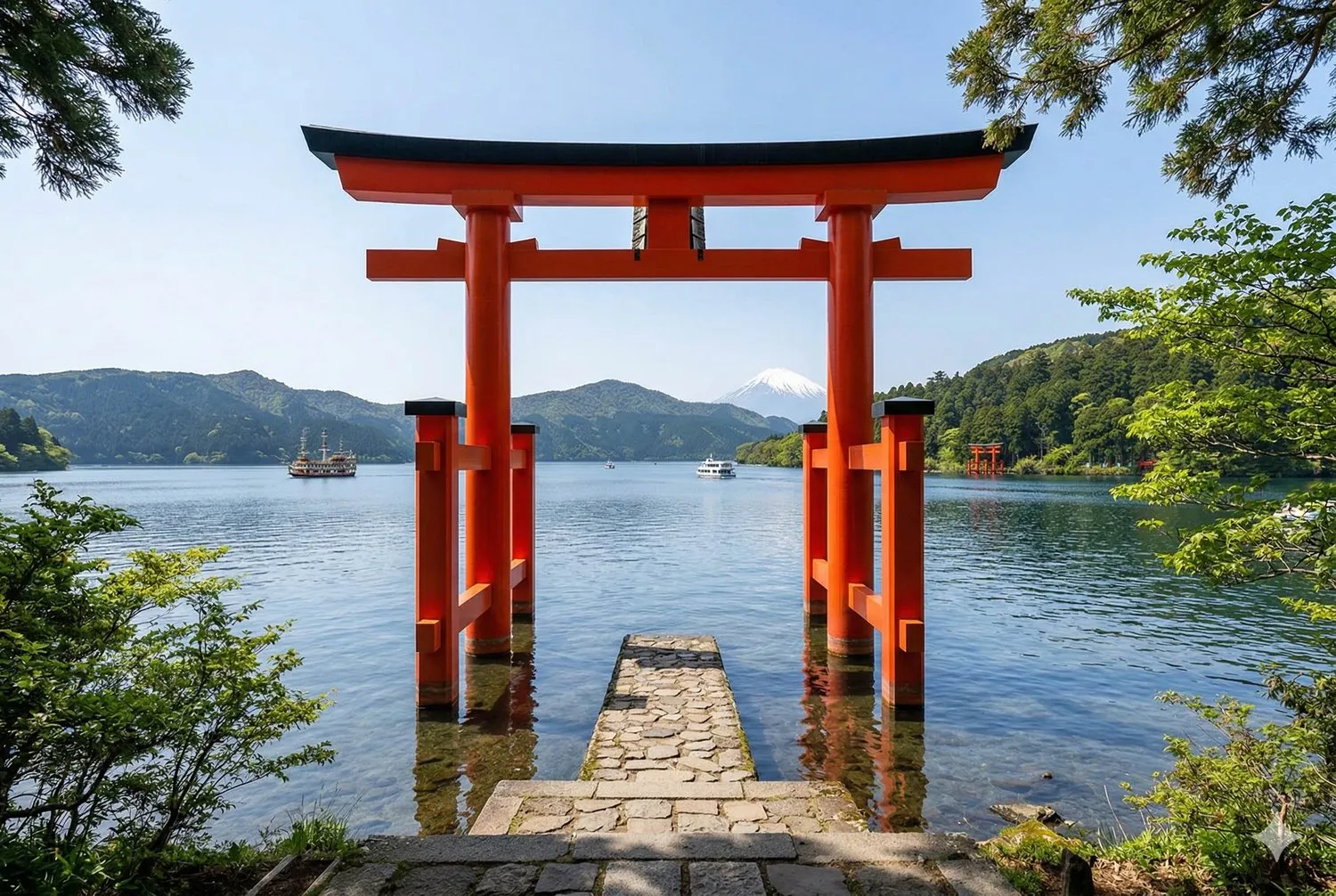 箱根神社蘆之湖畔平和鳥居