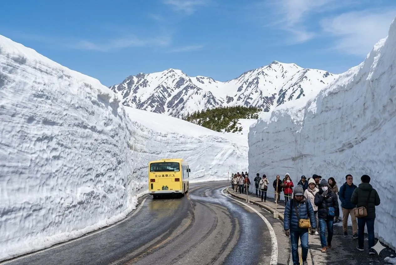 立山黑部阿爾卑斯路線雪景