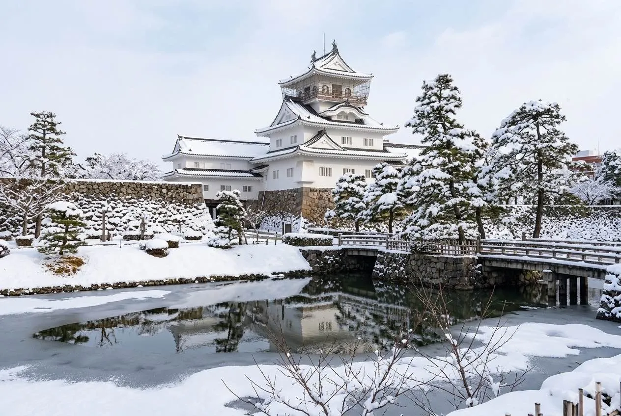富山城公園與護城河