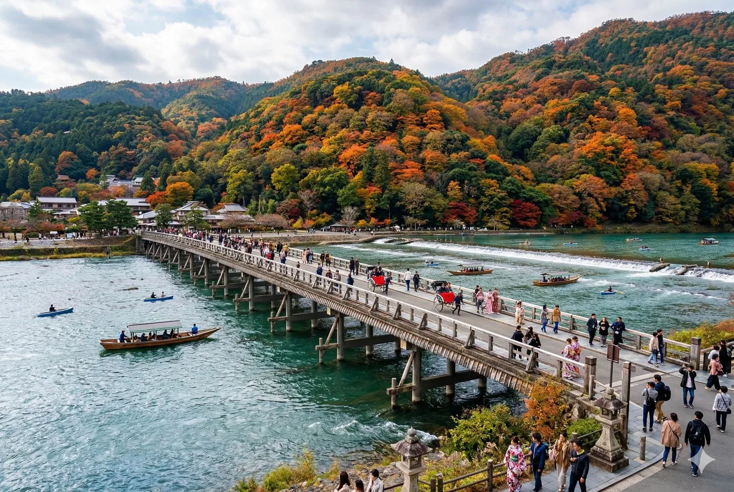嵐山渡月橋與桂川