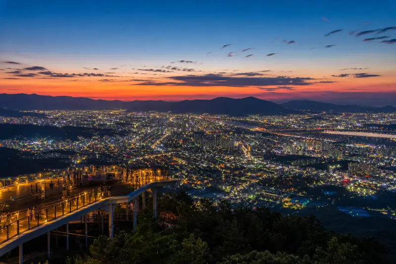 前山展望台大邱夜景