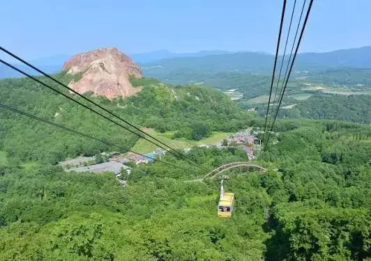有珠山俯瞰洞爺湖全景