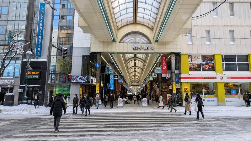 札幌狸小路商店街雪季街景