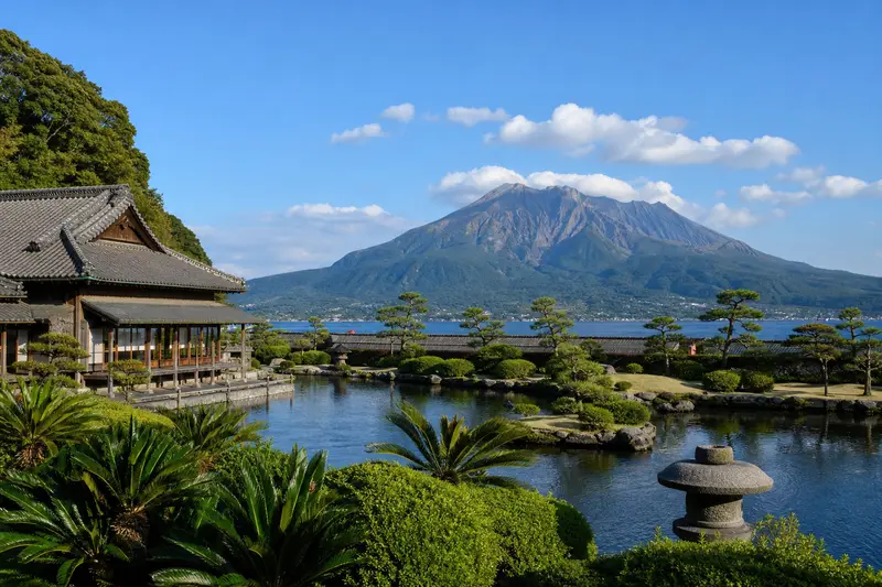 仙巖園櫻島借景