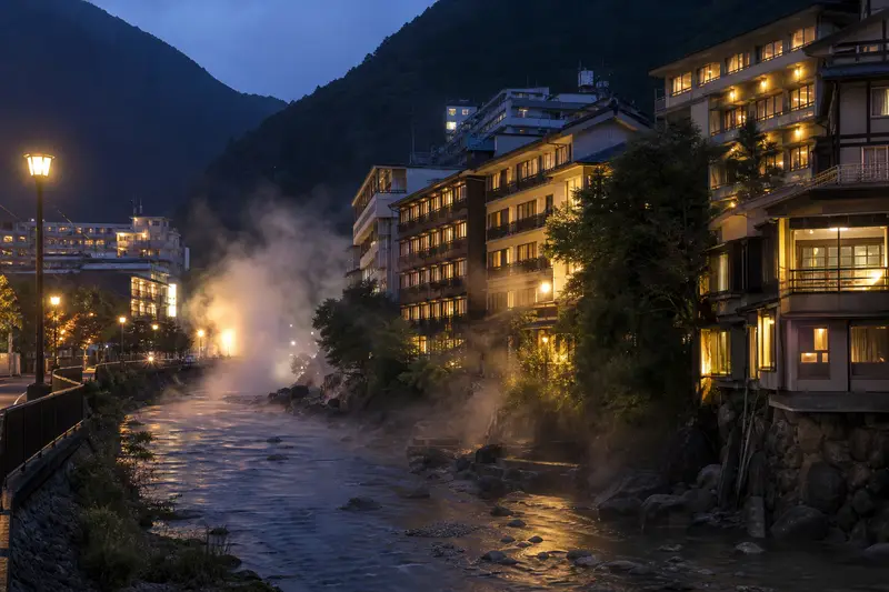下呂溫泉街夜色