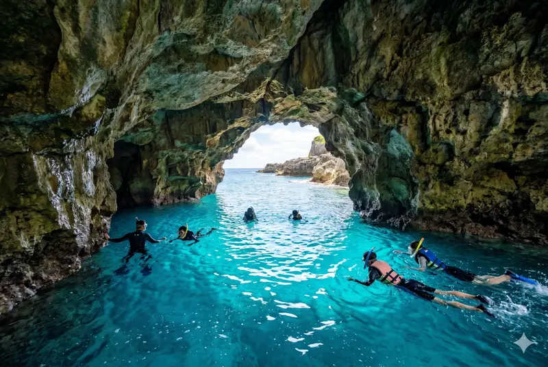 沖繩真榮田岬青之洞窟海岸