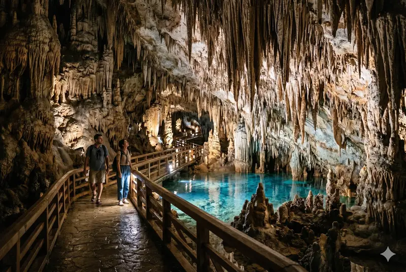 沖繩玉泉洞鐘乳石洞穴景觀