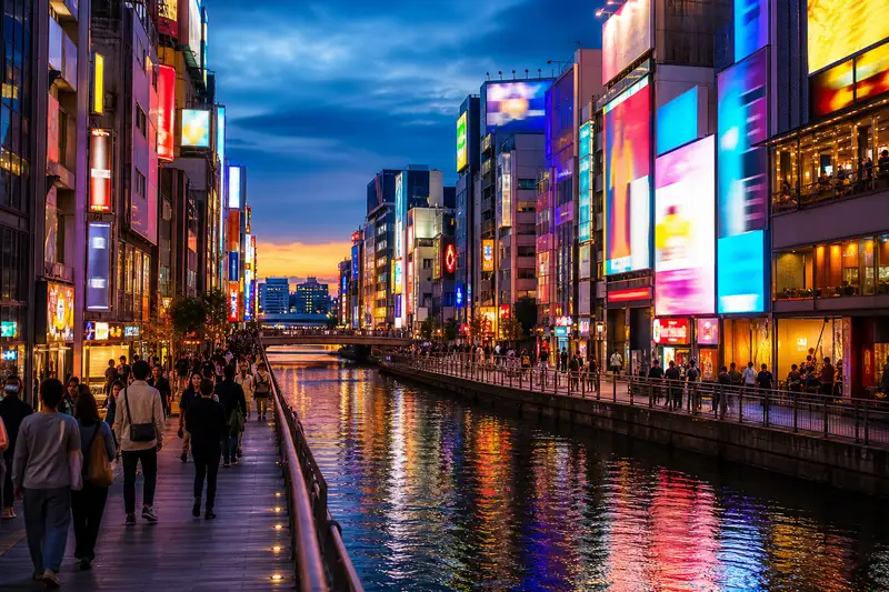 大阪道頓堀霓虹街景