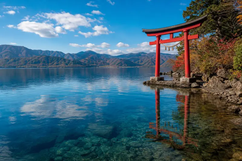 田澤湖畔金色辰子像